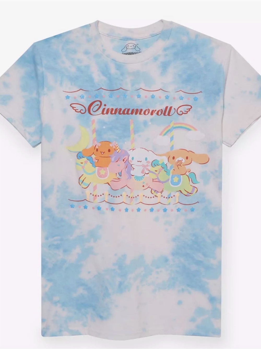 Hot Topic Sanrio Cinnamoroll Blue Tie-Dye Short Sleeve Tee